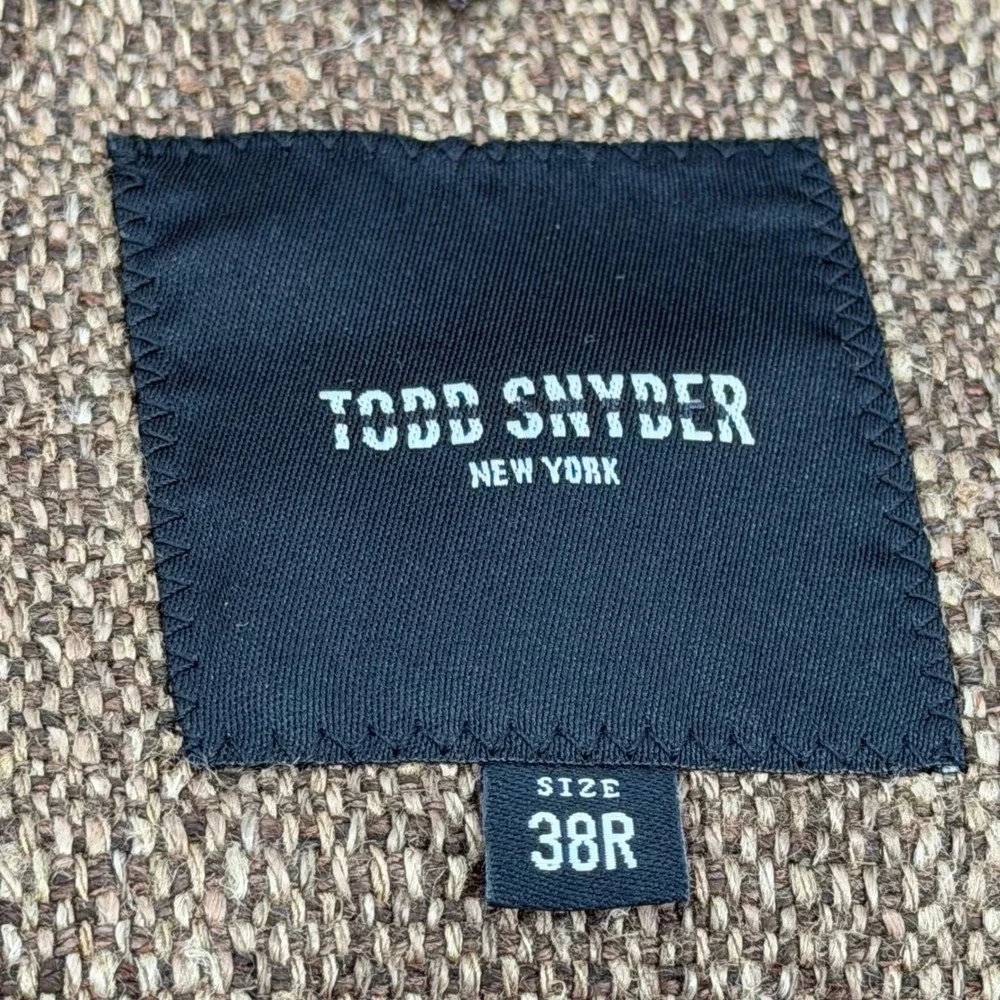 Todd Snyder Blazer Mens 38R Brown Linen Silk Wool Sport Coat 2-Button Textured